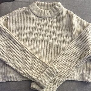Forever 21 Cream Turtleneck Sweater